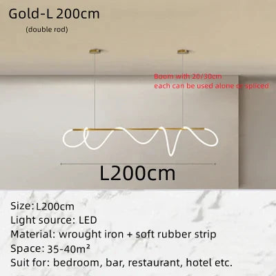 Decorbites™ Circle Note Linear Light: Modern minimalist nordisches Pendellicht für Schlafzimmer, Wohnzimmer