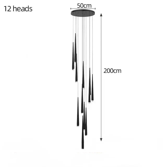 Dimmable LED Ceiling Light 14-Head Round Gold