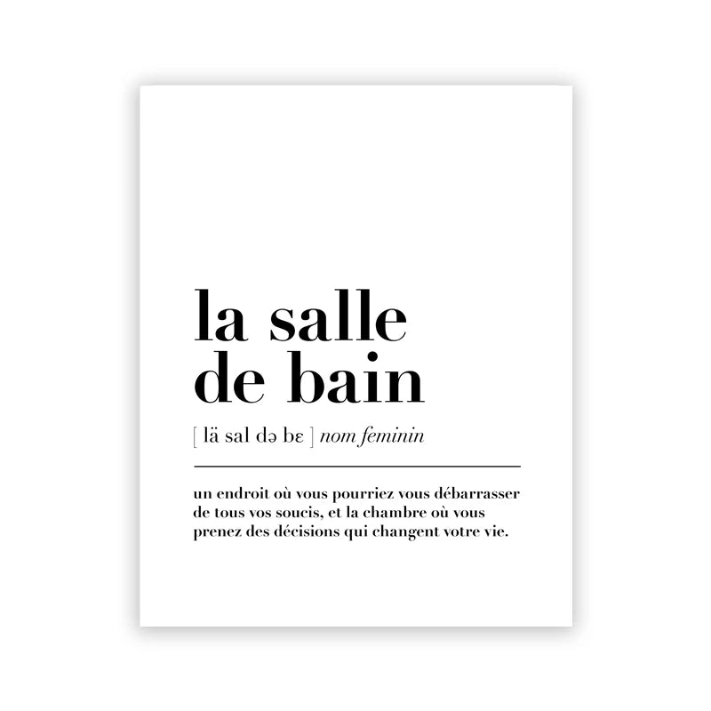 Affiche minimalistes WC et salle de bain Prints French Bathroom Rules Quote Poster Canvas Painting Toilet Bathroom Wall Decor