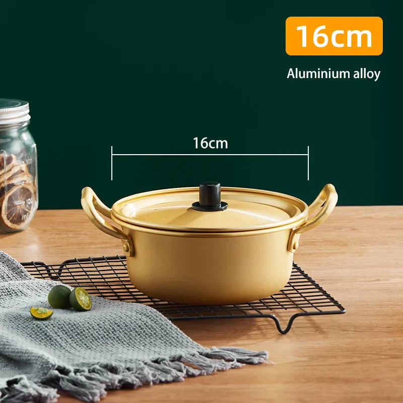 Decorbites™ Koreanischer Ramen-Nudelkocher Topf Heißes Kochen Instant-Eintopf Deckel Pfanne Suppentopf