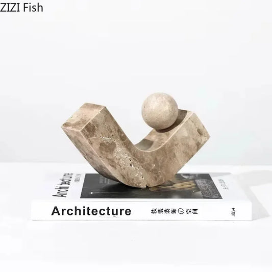 Decorbites™ Geometrische Steinornamente Schreibtischdekoration Moderne Kunstwerk Statue Raumdekoration