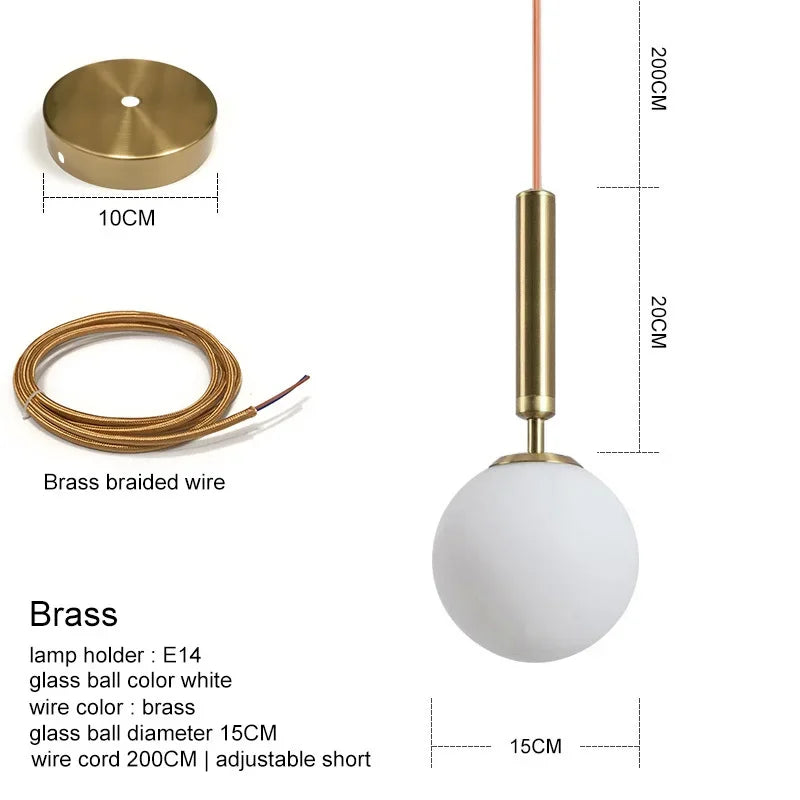 Decorbites™ Gold-Glas-Kugelleuchter für luxuriöse Dekoration im Esszimmer & Schlafzimmer