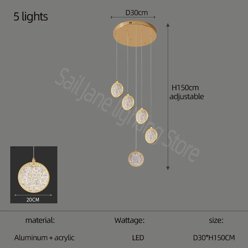 Decorbites™ Zweistöckige LED-Ring-Leuchter - Modernes nordisches Stil Wohnzimmerbeleuchtung