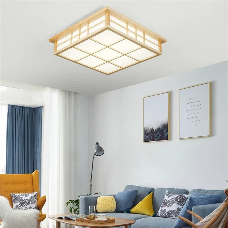 Decorbites™ Japanische Holzkantige LED-Deckenleuchten für modernes Wohnzimmer und Küche