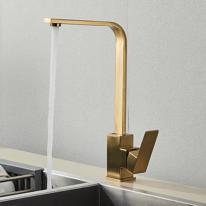 Decorbites™ Gebürsteter Nickel Küchenarmatur | 360° Drehbar Heiß-Kalt-Mischbatterie | Einhebel