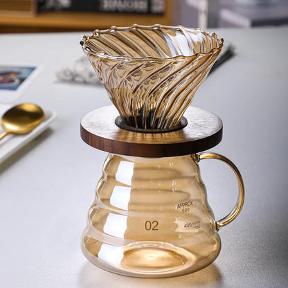 Decorbites™ Glas-Kaffeefiltertopf Tropf wiederverwendbare Zubehör Braun Gebrühter Perkolator