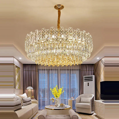 Decorbites™ Gold-Luster-Kronleuchter LED-Kristallleuchte – Postmoderne Luxus-Hängeleuchte