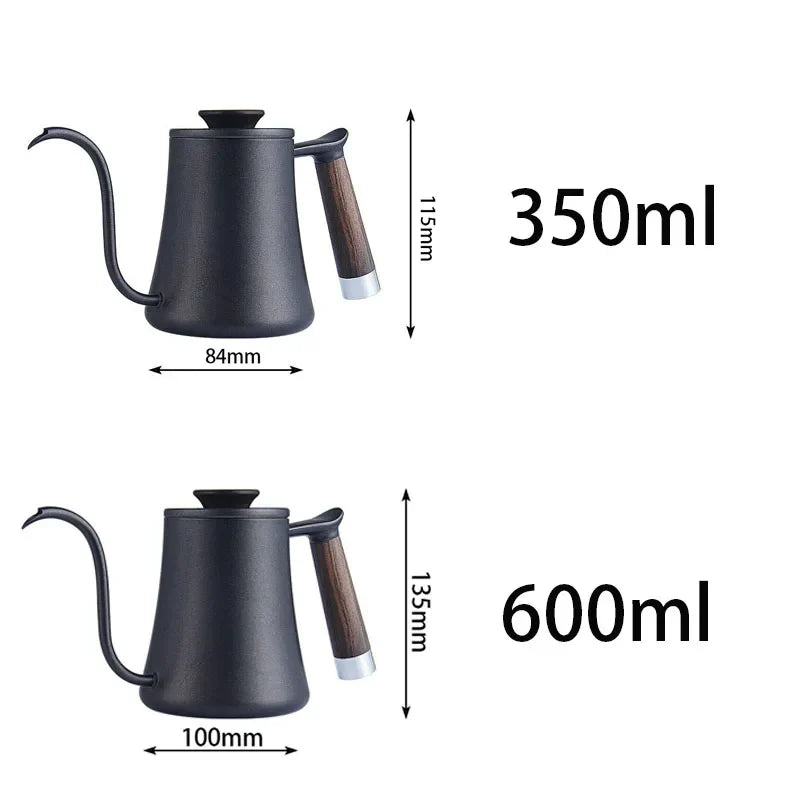 Decorbites™ Gänsehals-Pour-Over-Kanne mit Holzegriff – Kaffeuzubehör