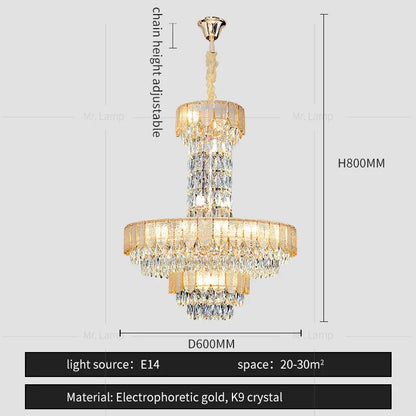 Decorbites™ Kristall-Leuchter: Postmoderne Mehrschicht-Luxus für Wohnzimmer, Hotel-Lobby und Villa