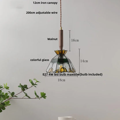 Decorbites™ Bunte Glas-LED-Hängeleuchten: Modernes nordisches Design, höhenverstellbare Hängelampe