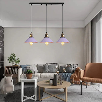 Decorbites™ Industrielle Nordische Pendelleuchten mit Mehrfarbiger Lampenschirm für Küche und Esszimmer