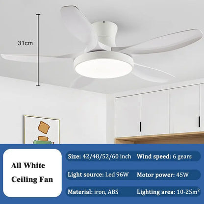 Decorbites™ LED-Deckenventilator mit Fernbedienung für Wohnzimmer und Schlafzimmer, 48-60 Zoll