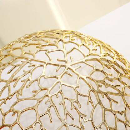 DecorBites™ Coral Shapes Metal Tray: Stylish Home Decor Organization Container