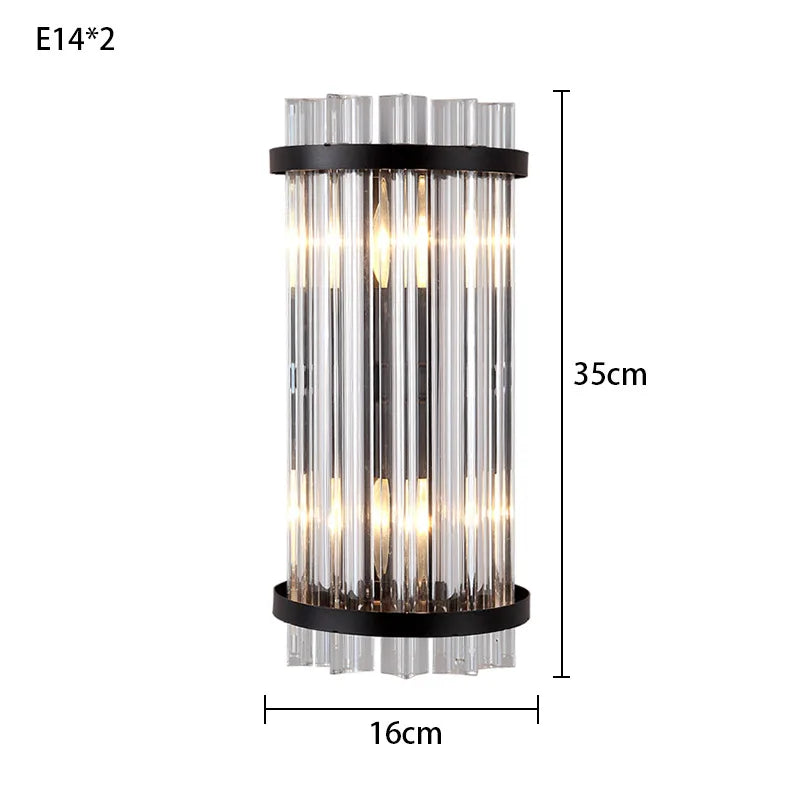 Decorbites™ Kristall-Luxus-Wandleuchte für modernes Schlafzimmer, Wohnzimmer, Treppenhaus – LED-Innenbeleuchtung