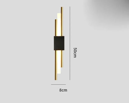 Decorbites™ Gold Rohr-Wandleuchte aus Eisen und Acryl Moderne Lampen für Schlafzimmer und Wohnzimmer