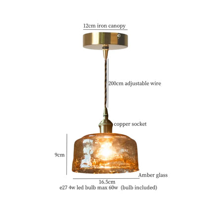 DecorBites™ Cracked Glass LED Pendant Light for Cafe Bar Kitchen Living Room