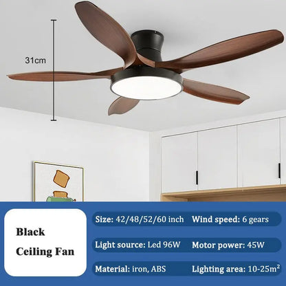 Decorbites™ LED-Deckenventilator mit Fernbedienung für Wohnzimmer und Schlafzimmer, 48-60 Zoll