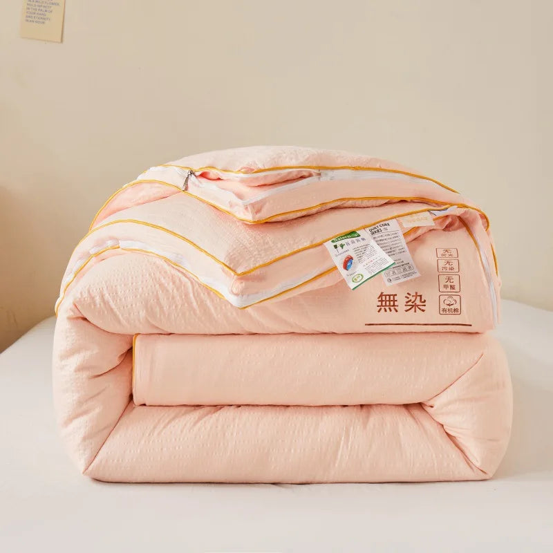 DecorBites™ Cozy Soy Fiber Quilt: Soft, Warm, and Skin-friendly Bedding Solution