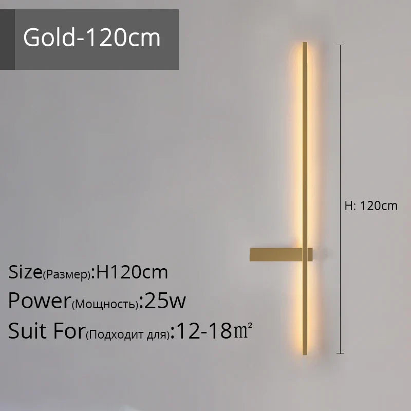 Decorbites™ LED-Wandleuchte, modernes minimalistisches Design, Aluminium, Innenbeleuchtung, Gold/Schwarz, AC85-260V