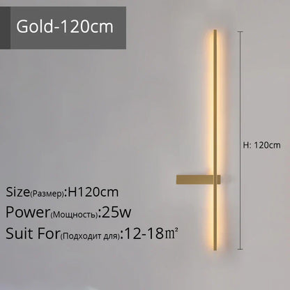 Decorbites™ LED-Wandleuchte, modernes minimalistisches Design, Aluminium, Innenbeleuchtung, Gold/Schwarz, AC85-260V