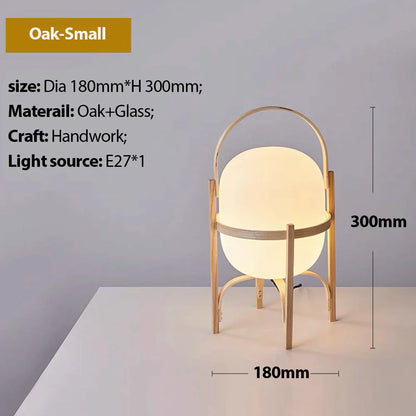 Decorbites™ Japanischer Stil Glas-Tischleuchte mit Holz-/Metallrahmen
