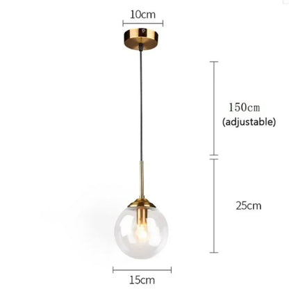 Decorbites™ Glas-Kugel-LED-Hängeleuchte Moderner Kronleuchter für die Wohnzimmerdekoration