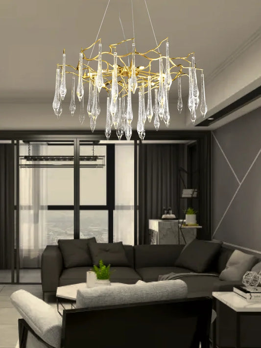 Decorbites™ Große Tropfen-Kristall-Leuchter: Moderne Schlafzimmer- & Restaurant-Pendantlampe