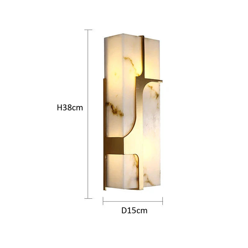 Decorbites™ Imitationsmarmor LED Wandlampe – Europäisch Retro 50 cm Villa Wohnzimmerleuchte