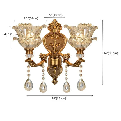 Decorbites™ Kristallglas Doppeltköpfige Wandlampe - Europäischer Retro-Stil