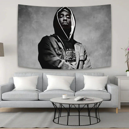 DecorBites™ 2Pac Tapestry Hip-Hop Style Wall Hanging for Home Décor and Dormitory