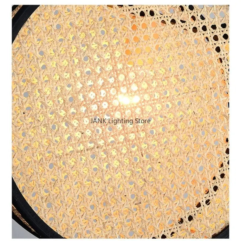 Decorbites™ Bambus-Kern-Rattan-Kronleuchter LED-Hängeleuchte für die Beleuchtung im Hausdekor