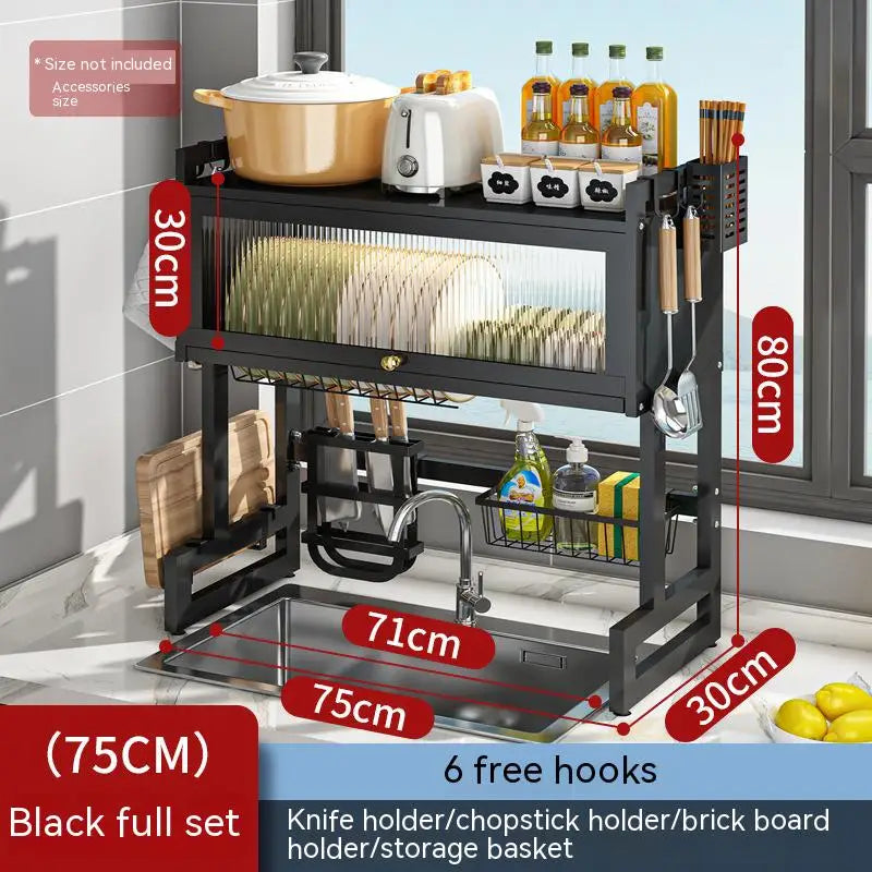 Decorbites™ Küchenschrank-Organizer-Regal für Spüle Gewürz Besteck Aufbewahrung