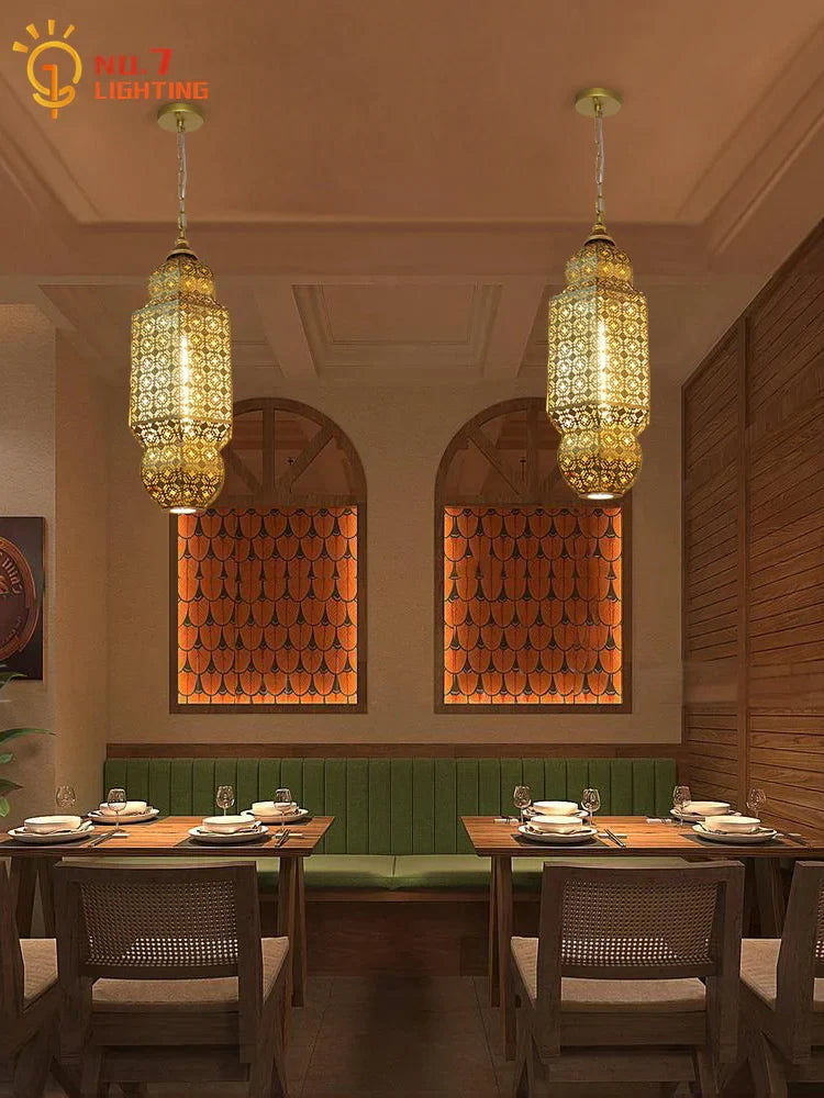 Decorbites™ Gold-Lustre-Hängeleuchten LED E27 – Vintage-Luxus-Eisen für Heimdekoration & Restaurant