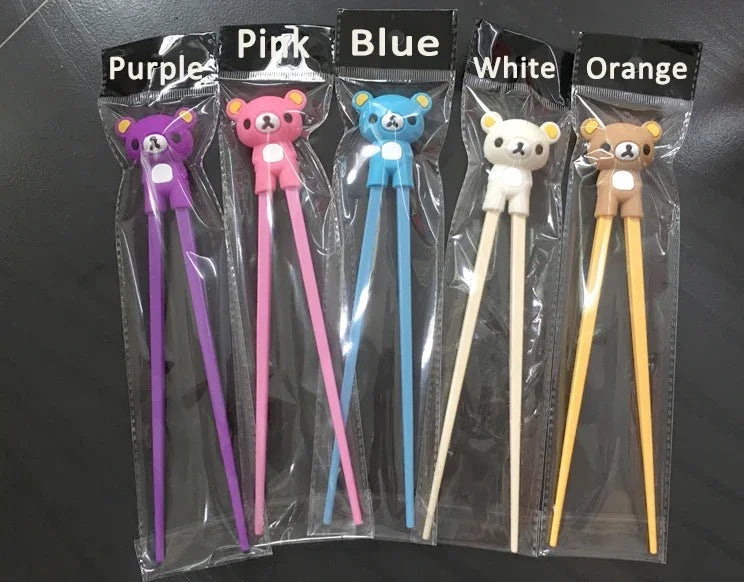 Decorbites™ Kinder-Lern-Chopsticks-Set Bär Panda Katze: Spaßiges Trainingsgeschenk für Kinder