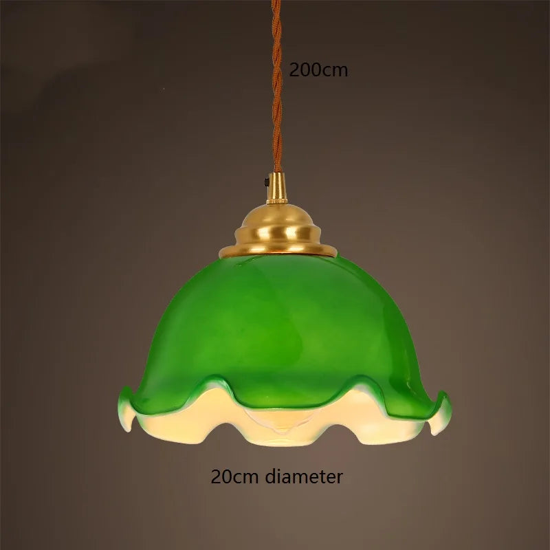 Green Vintage Pendant Light Japanese-America Style