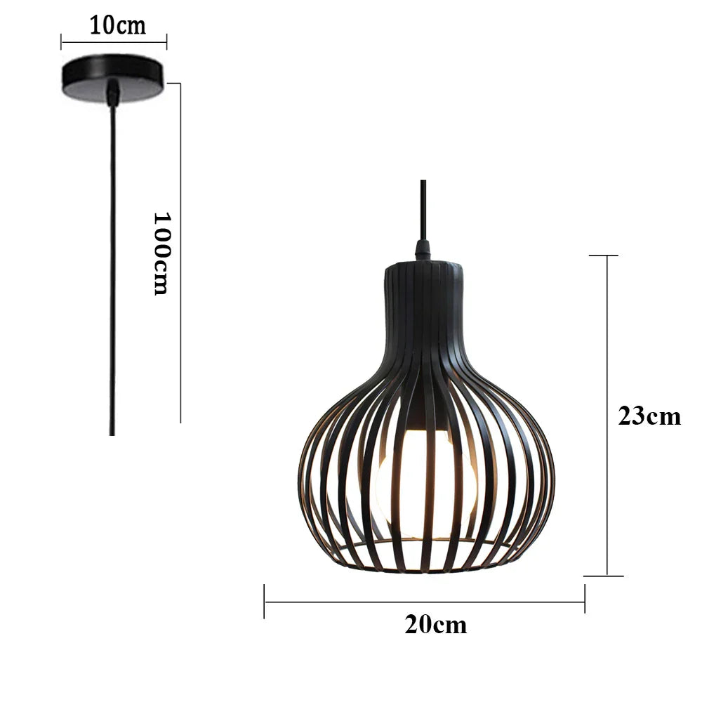 Decorbites™ Industrieller Käfig-LED-Hängeleuchte für moderne Vintage-Kronleuchter im Wohnzimmer