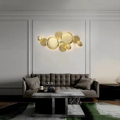DecorBites™ Large Metal Gold Wall Sconce Lamps LED Modern Luxury Home Decor Light