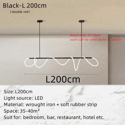 Decorbites™ Circle Note Linear Light: Modern minimalist nordisches Pendellicht für Schlafzimmer, Wohnzimmer