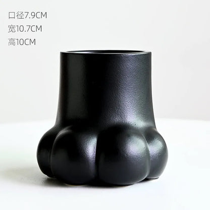 Decorbites™ Süße Cartoon-Katzenkrallen-Keramikvase zur Hausherstellung