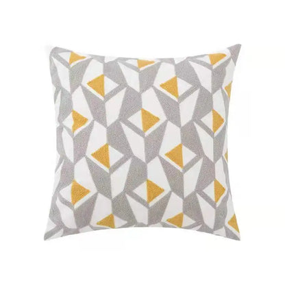 Decorbites™ Daisy Home Floral Geometrische Stickerei Kissenbezug 45x45cm/30x50cm Gelb Blau