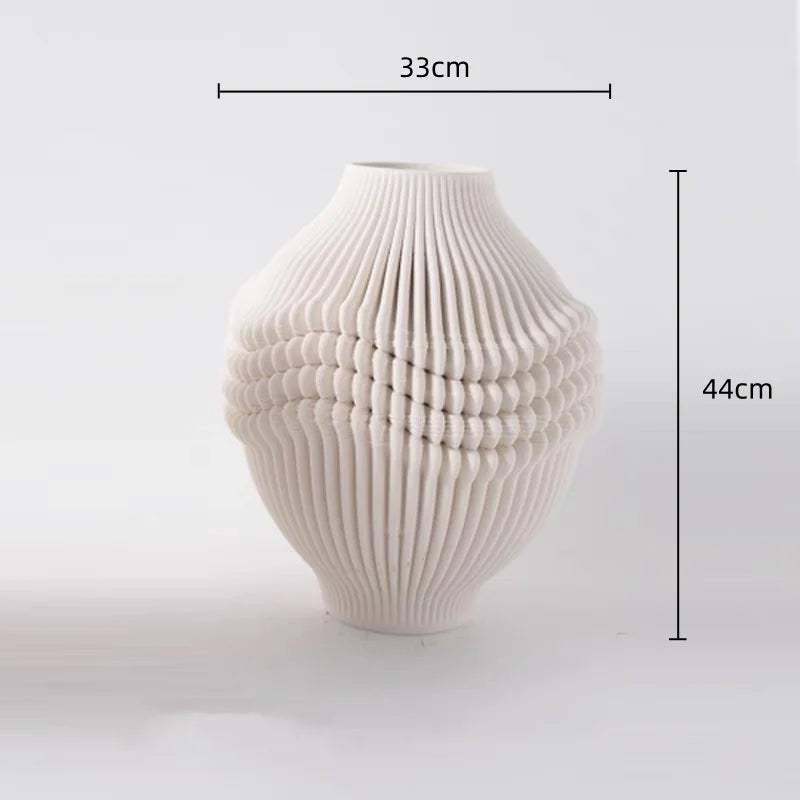 Decorbites™ Geometrische Falten-Keramik-Blumenvasen Heimdekoration Handwerkskunst
