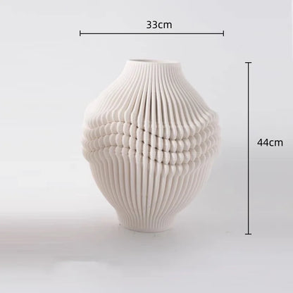 Decorbites™ Geometrische Falten-Keramik-Blumenvasen Heimdekoration Handwerkskunst