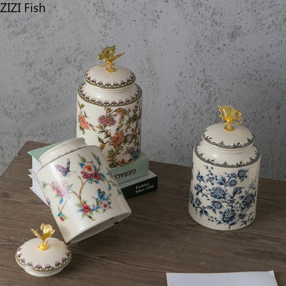 Decorbites™ Libellendeckel-Aufbewahrungsglas - Runder Kosmetik-Schmuckkasten Bonbonpot Aroma-Dose