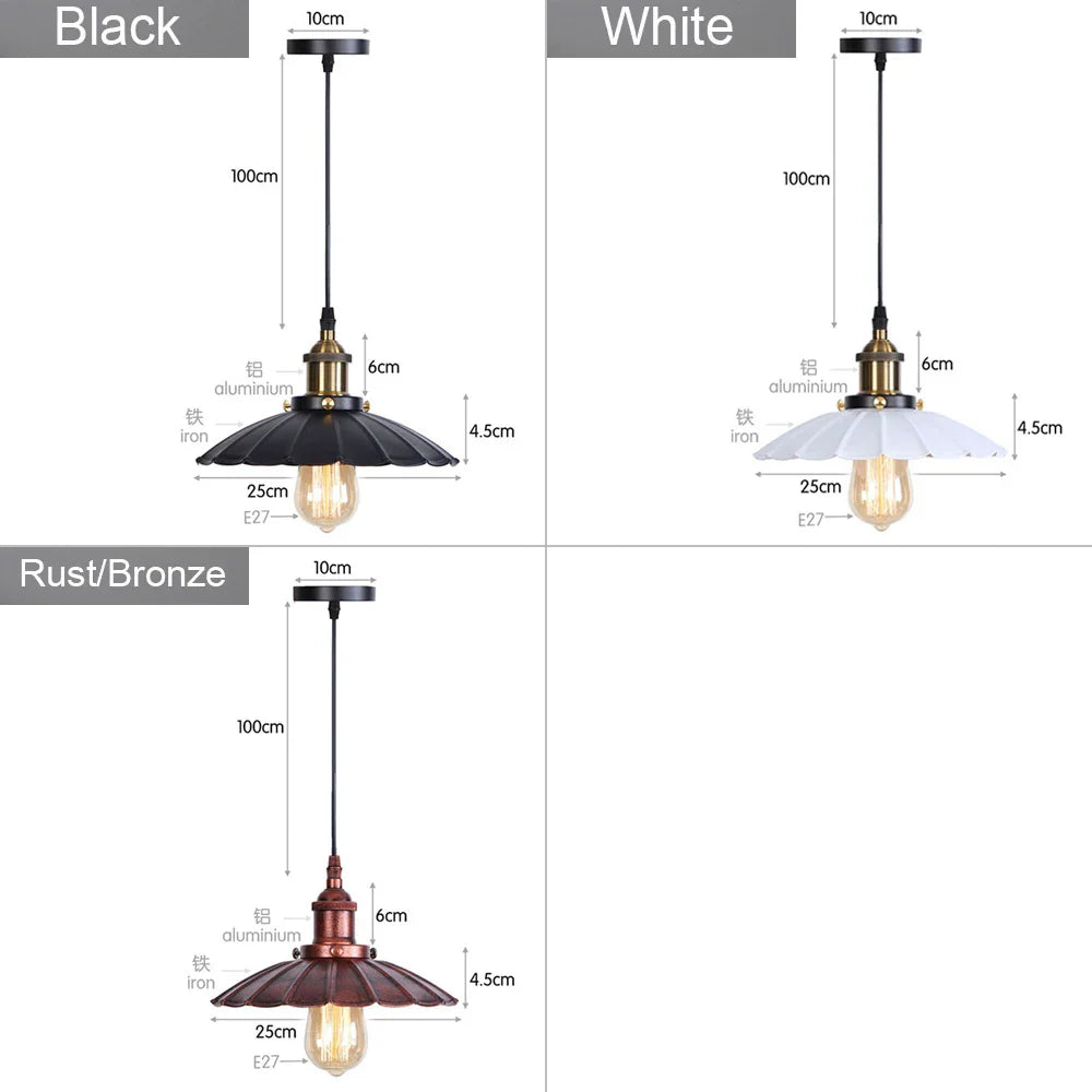 Decorbites™ Industrielle Loft-Hängeleuchte Pendellampe LED Edison Vintage Hängelampe