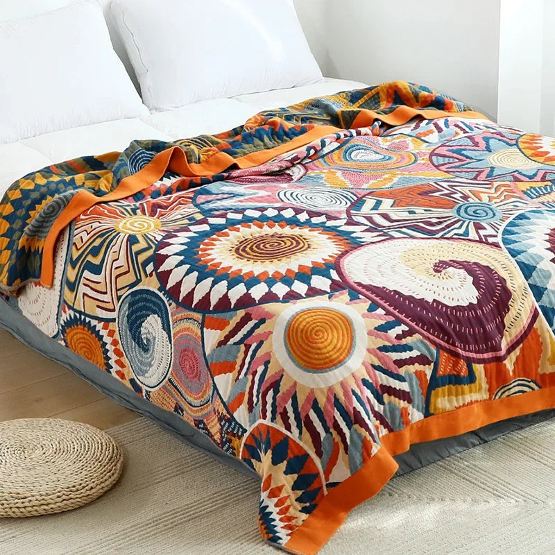 Cotton Gauze Boho Quilt