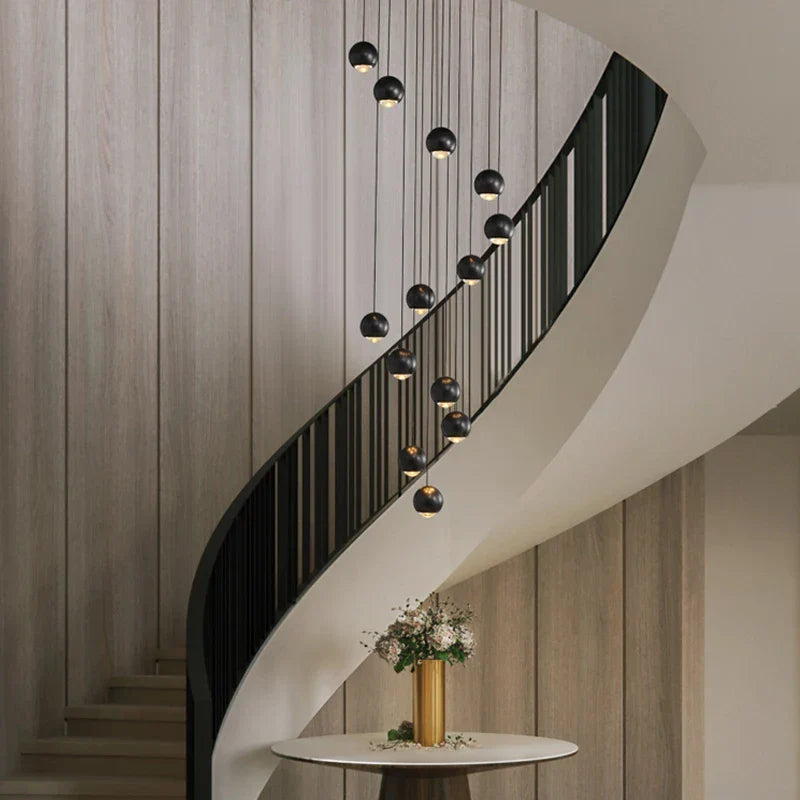 Metal Globe Lens Chandelier