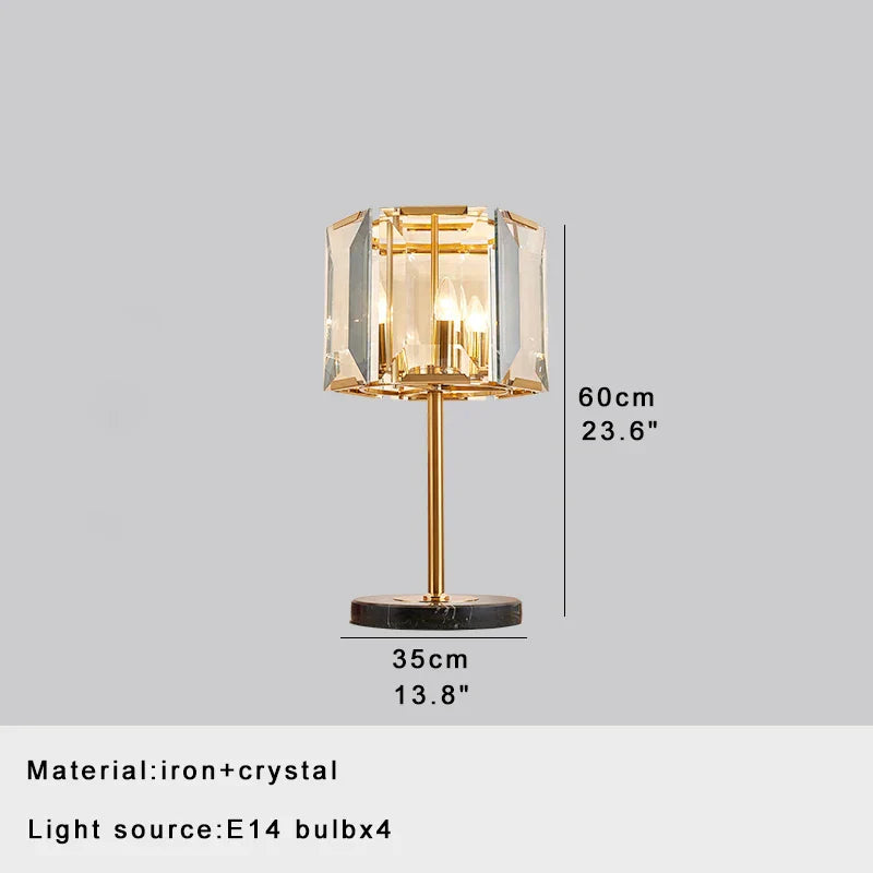 Decorbites™ Kristallbartischlampe Luxuriös Dimmbare 2700K Schreibtischleuchte Elegante Heimdekoration