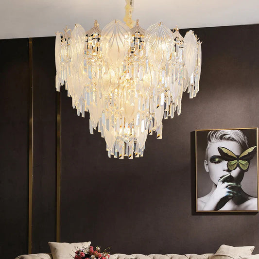 Decorbites™ Französischer Kristall-Leuchter Creme-Wind-Beleuchtung Elegante Luxuslichter