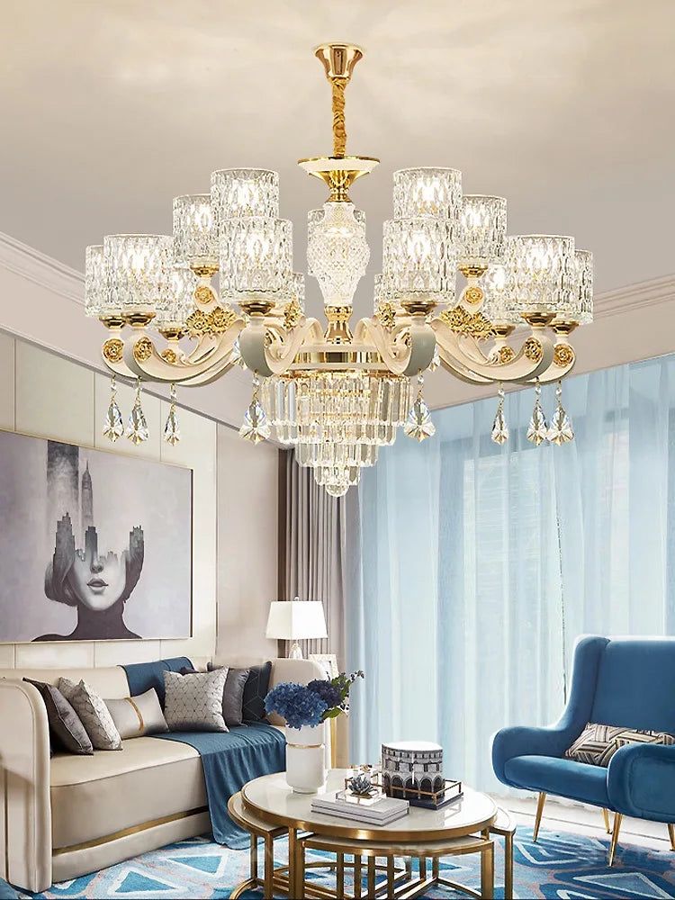 DecorBites™ Elegant Crystal Chandelier LED Lights for Luxury Home Decor