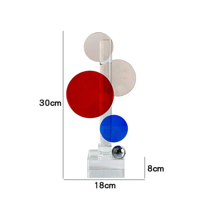 Decorbites™ Geometrische Kristall-Ornamente Ring-Skulptur Heimdekoration Figuren